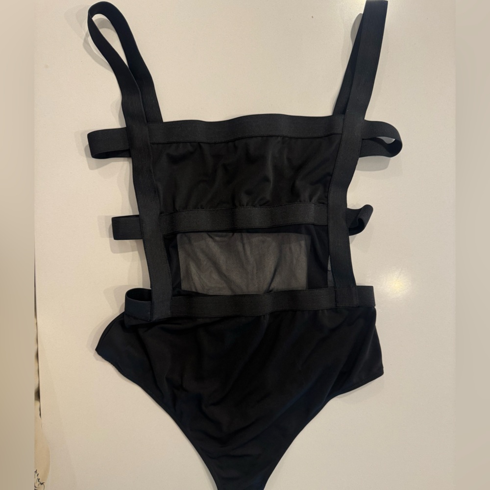 superdown Black Strappy Bodysuit